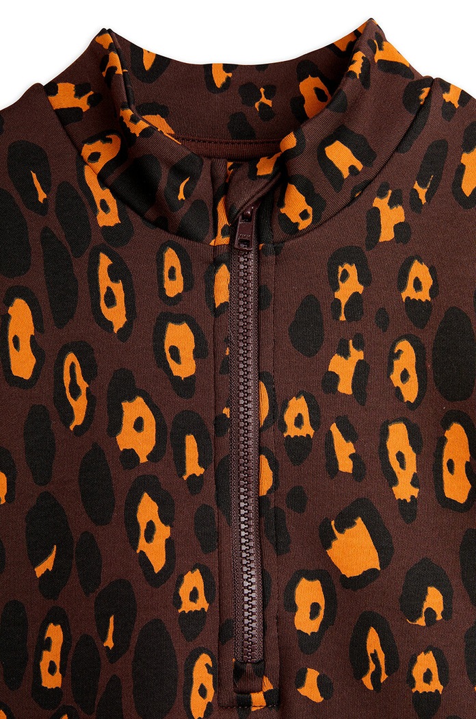DÍVKA Mini Rodini Dívčí šaty Mini Rodini Leopard 2475010516 hnědá