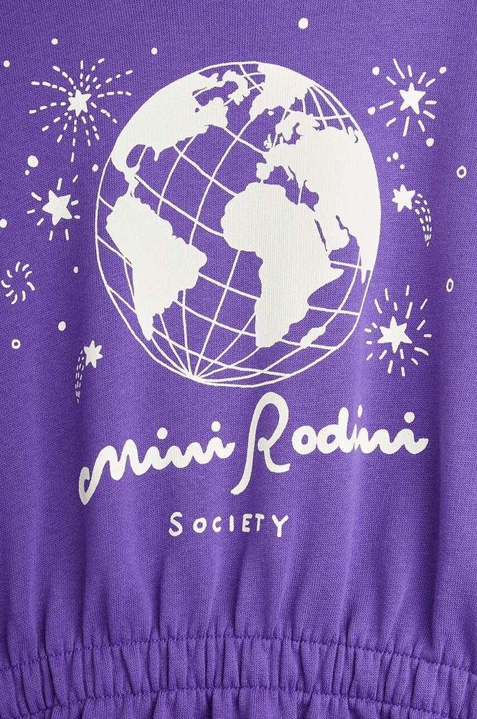 Mini Rodini rochie din bumbac pentru copii violet 2475010645
