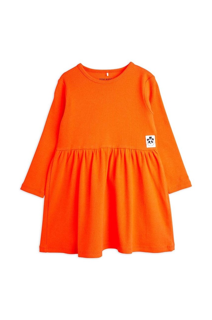 Mini Rodini sukienka dziecięca z elastanem czerwony 2475012242