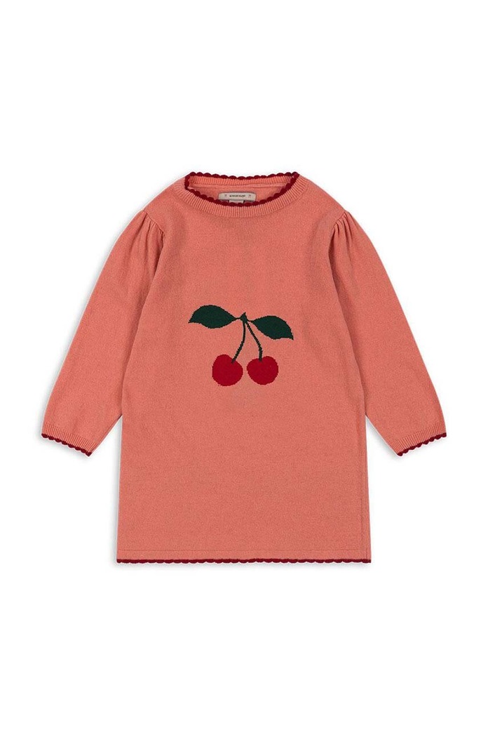 Konges Sløjd Rochie din amestec de lână pentru copii ALEXA KNIT DRESS roz KS101390