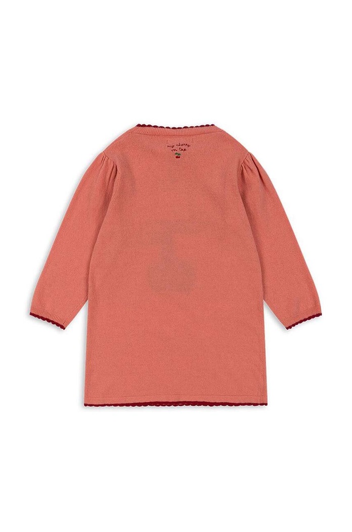 Konges Sløjd Rochie din amestec de lână pentru copii ALEXA KNIT DRESS KS101390 roz AW24