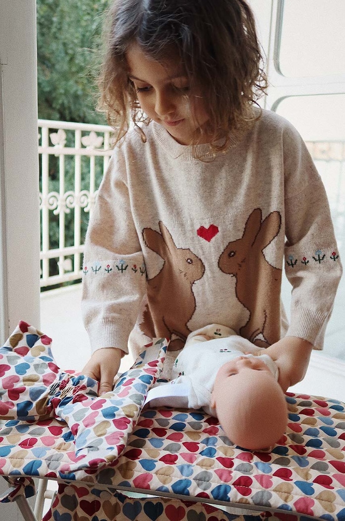 Konges Sløjd sukienka z domieszką wełny dziecięca ELI KNIT DRESS KS101494