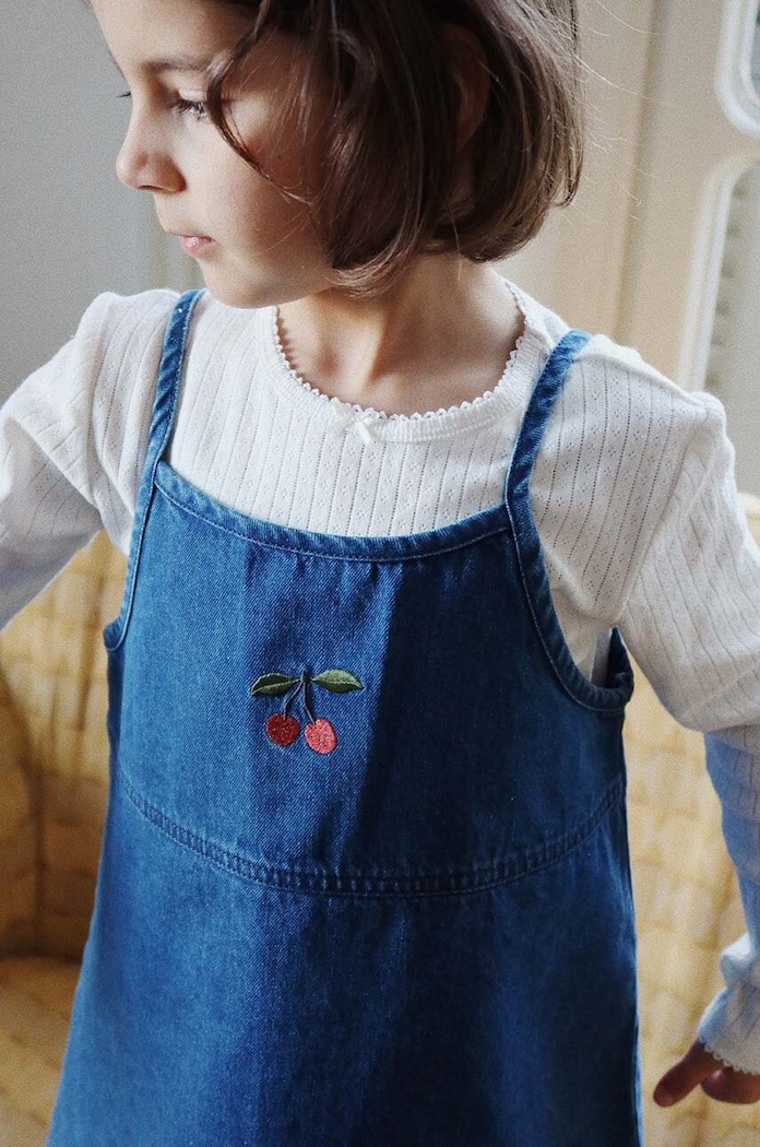 Konges Sløjd Rochie din denim pentru copii MAGOT STRAP DRESS GOTS KS101583