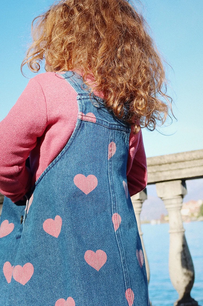 Dětské riflové šaty Konges Sløjd MAGOT OVERALL DRESS GOTS KS101588