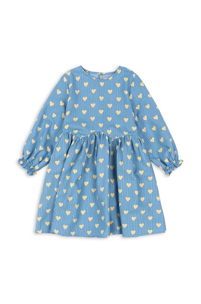 Konges Sløjd sukienka bawełniana dziecięca VIDA DRESS GOTS KS101726 niebieski AW24