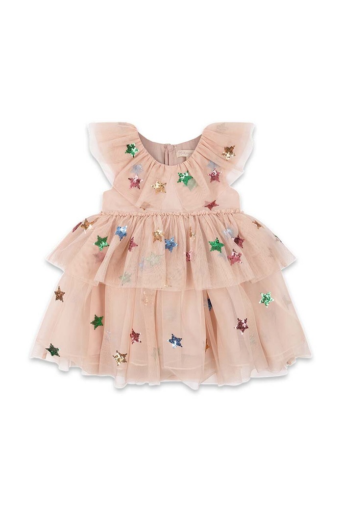 Dívčí šaty Konges Sløjd YVONNE FAIRY DRESS KS101758 béžová AW24