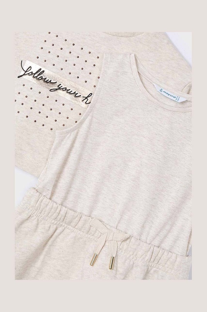 Mayoral sukienka i bluza dziecięca 4927.6H.Mini.9BYH beżowy AW24