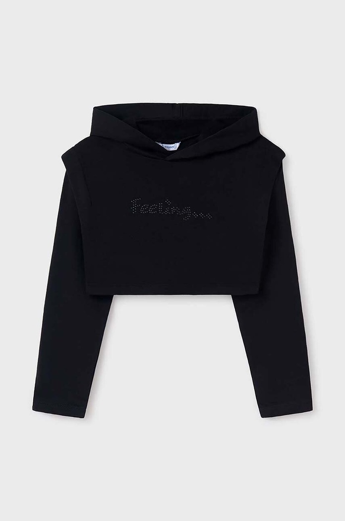 Παιδικό βαμβακερό φόρεμα Mayoral 7986.8G.Junior.9BYH μαύρο AW24