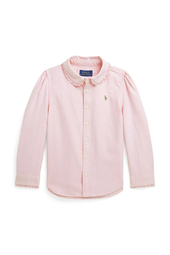 Dječja pamučna košulja Polo Ralph Lauren 312929954002 roza SS26
