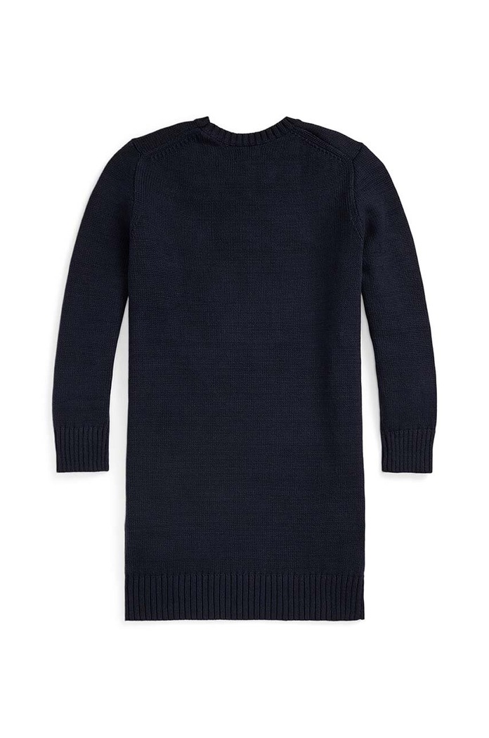 Κοριτσίστικα Παιδικό βαμβακερό φόρεμα Polo Ralph Lauren 313950801001 σκούρο μπλε