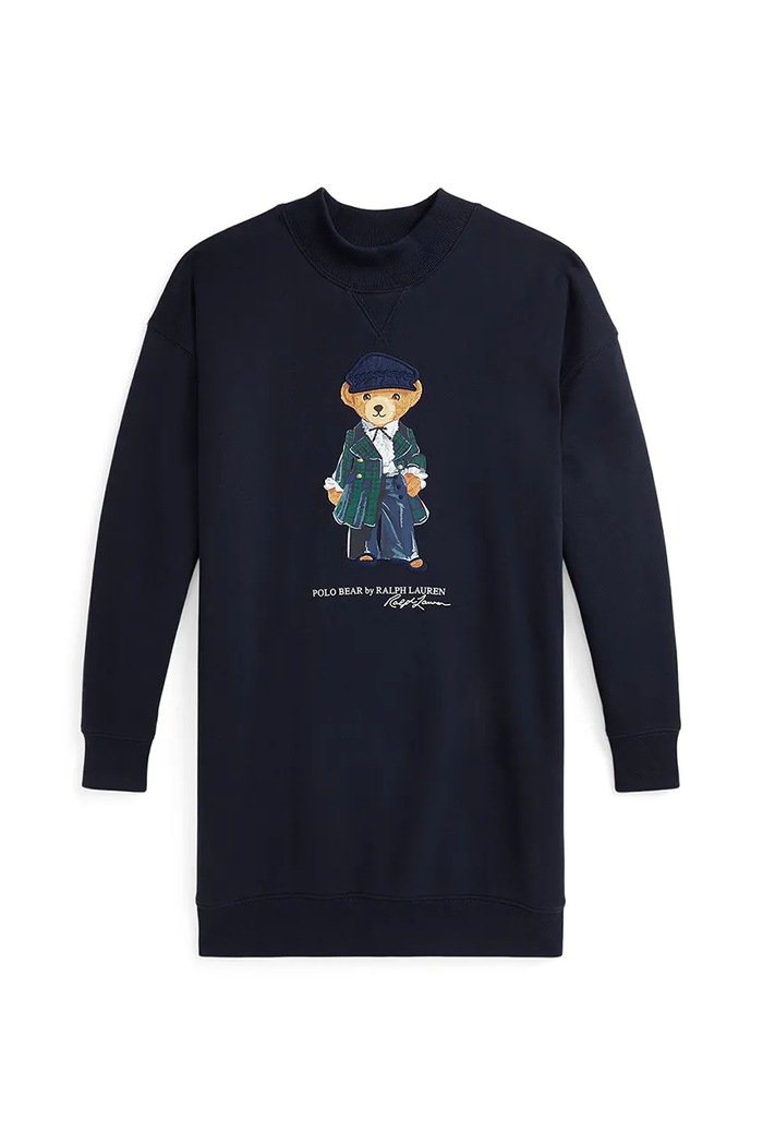 Dívčí šaty Polo Ralph Lauren 313952155001 námořnická modř AW24