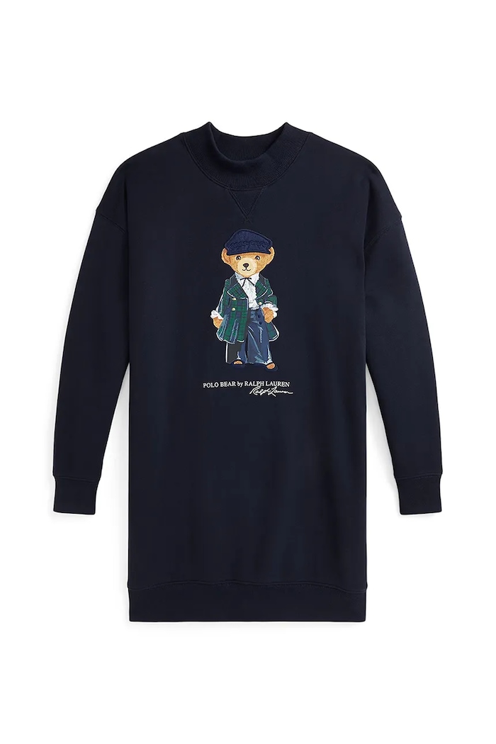 Dívčí šaty Polo Ralph Lauren 313952155001 námořnická modř AW24