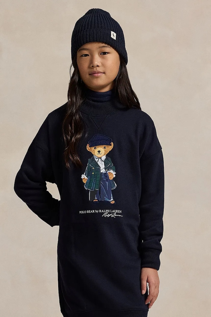 Dívčí šaty Polo Ralph Lauren 313952155001 námořnická modř