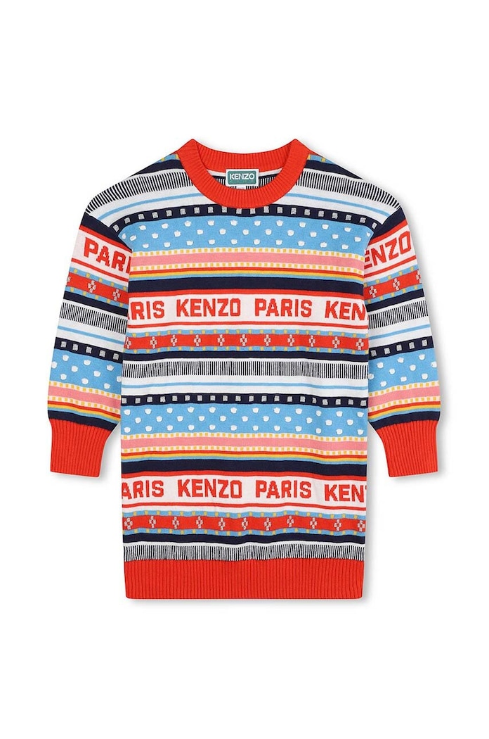 Детска рокля Kenzo Kids K60686. многоцветен AW24