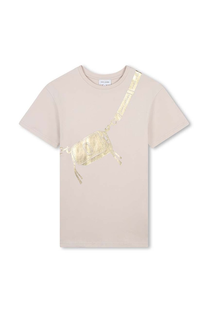 Marc Jacobs rochie din bumbac pentru copii W60230.86.108 bej AW24