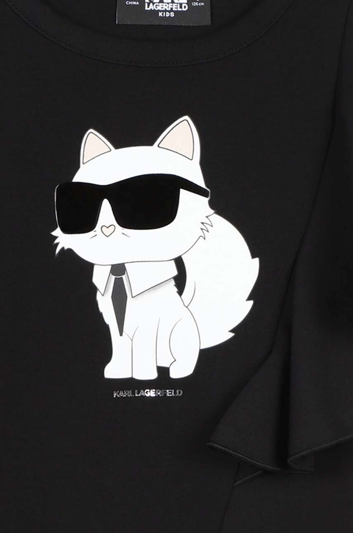 Dievča Dievčenské šaty Karl Lagerfeld Z30181.114.150 čierna