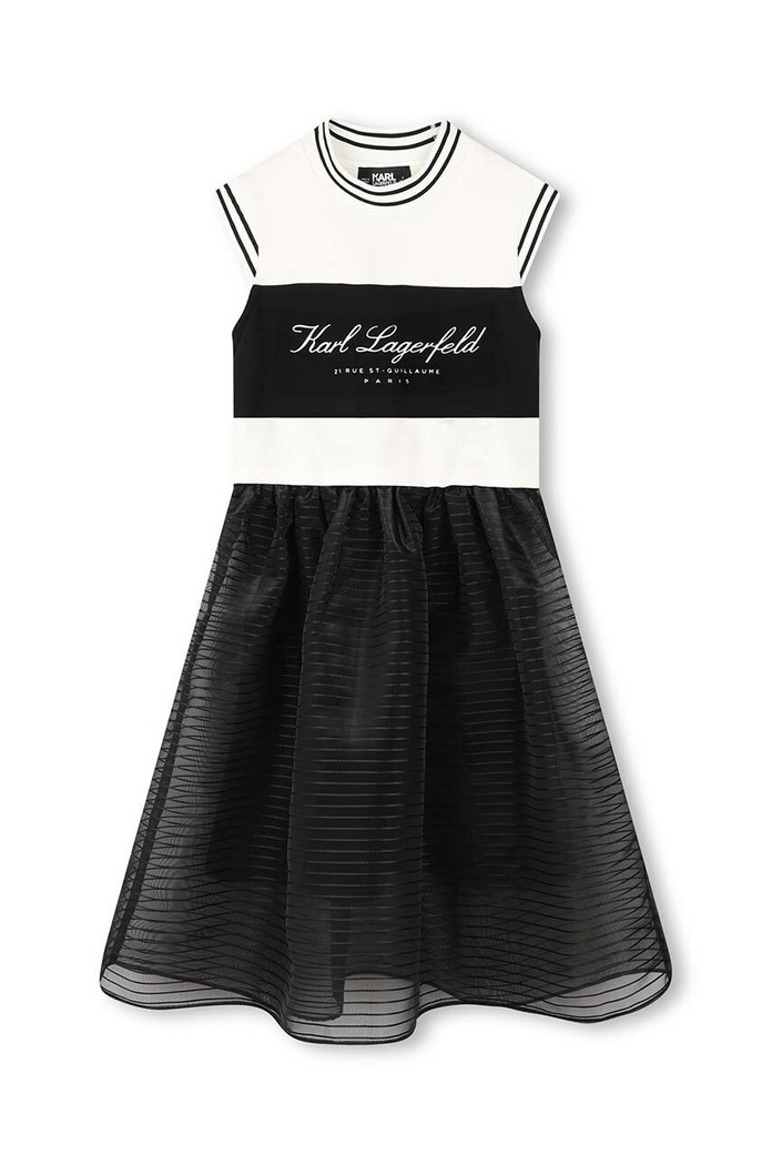 Dievčenské šaty Karl Lagerfeld látka čierna Z30190.102.108