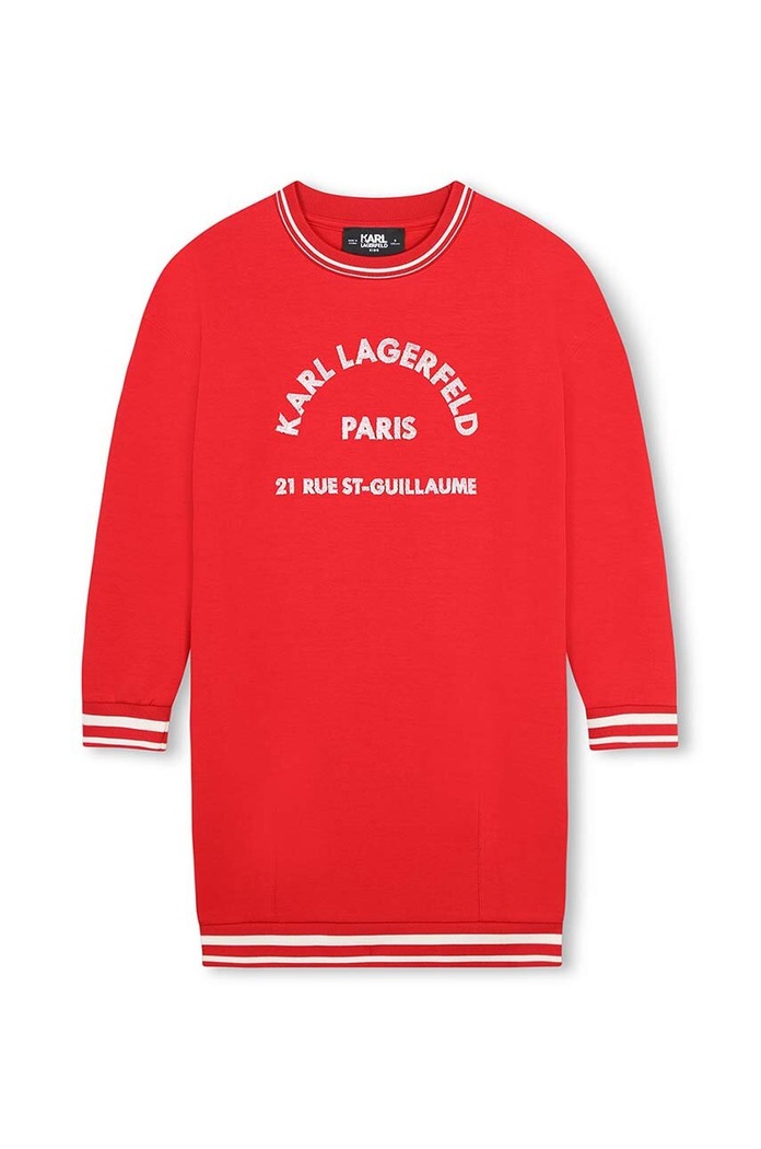 Dievčenské šaty Karl Lagerfeld Z30237.156.162 červená AW24