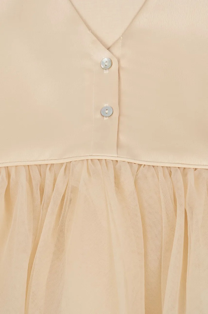 Dívčí šaty Konges Sløjd BOWIE SEQUIN DRESS béžová KS101906