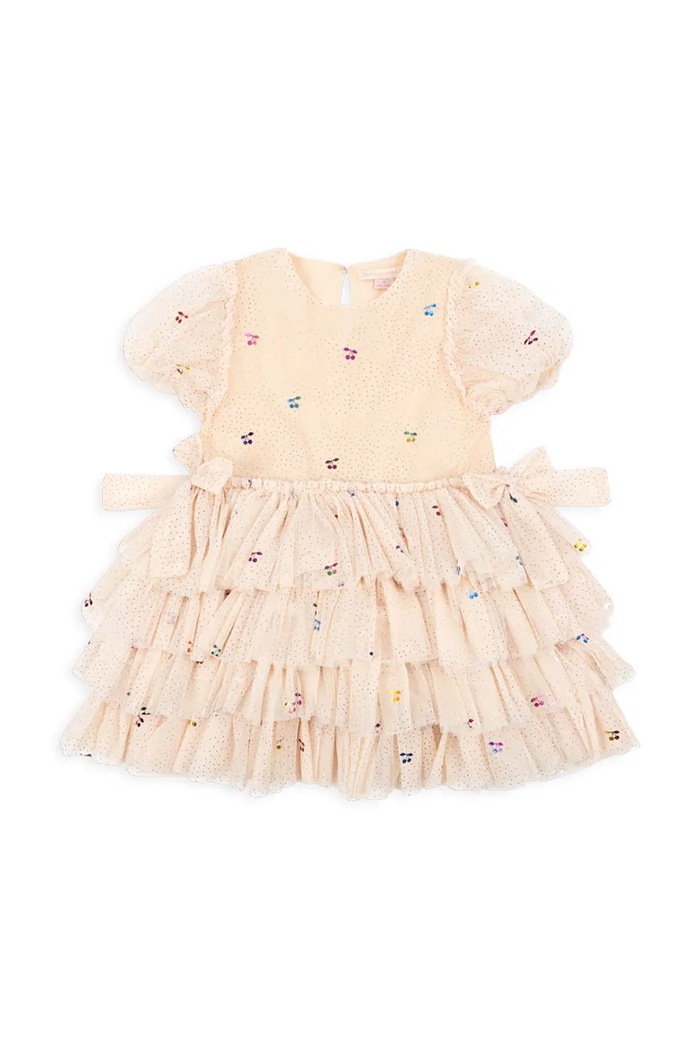 Dívčí šaty Konges Sløjd FAY DRESS GRS KS101971 béžová AW24