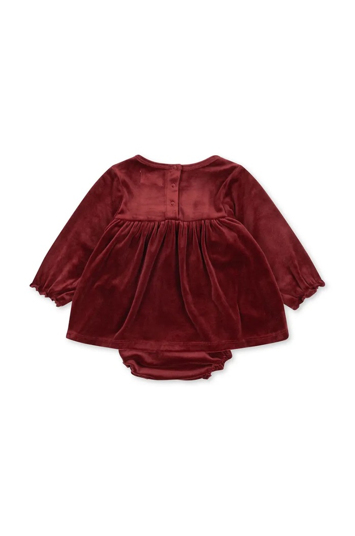 Бебешка рокля Konges Sløjd JINGLE ROMPER DRESS GRS KS101998 червен AW24
