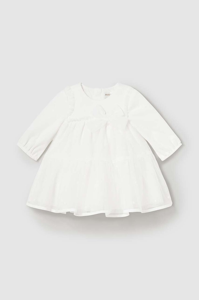 Φόρεμα μωρού Mayoral Newborn μακρύ μπεζ 2805.2L.Newborn.9BYH