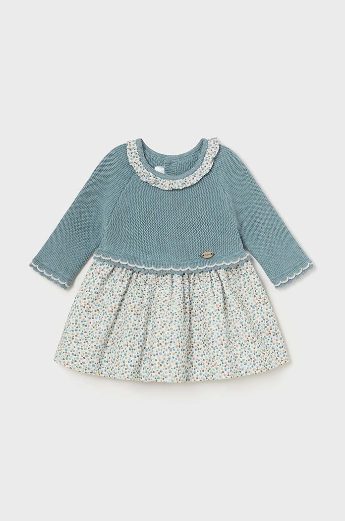 Mayoral Newborn sukienka bawełniana niemowlęca 2886.2D.Newborn.9BYH niebieski AW24