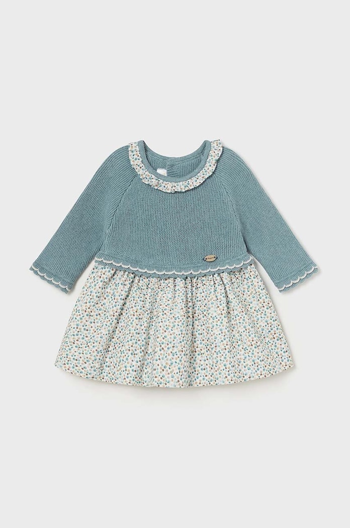 Mayoral Newborn sukienka bawełniana niemowlęca 2886.2D.Newborn.9BYH niebieski AW24