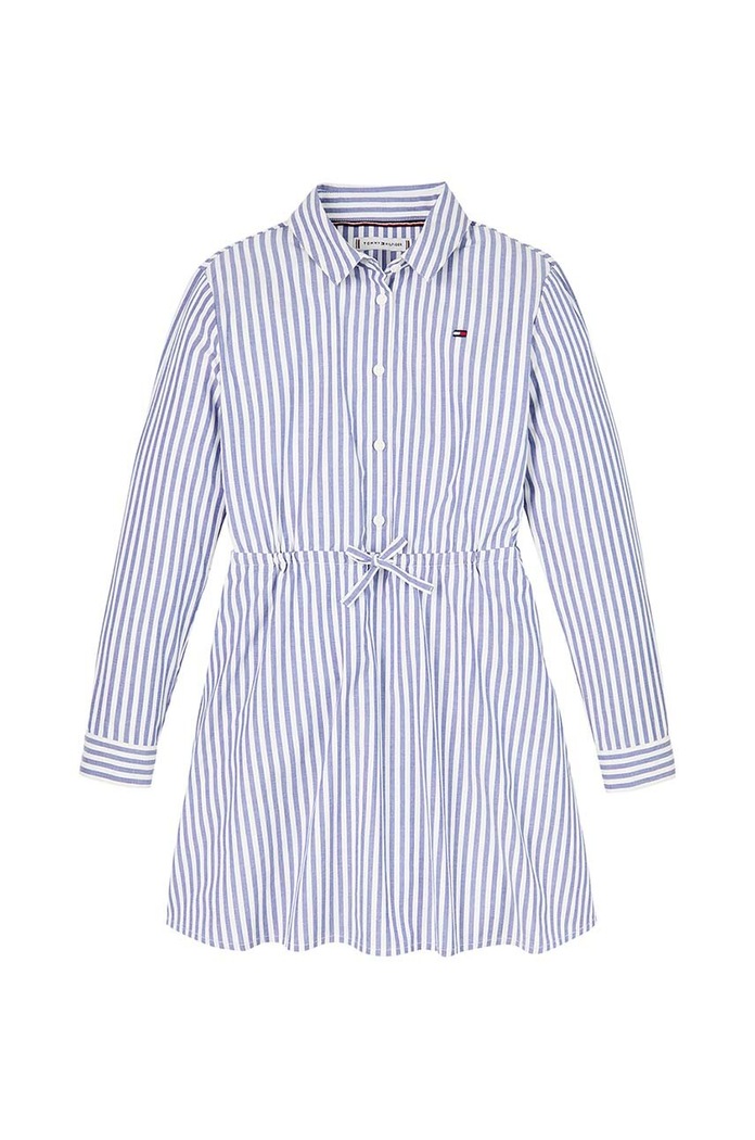 Детска памучна рокля Tommy Hilfiger KG0KG08500.9BYH.128.176 син AW24