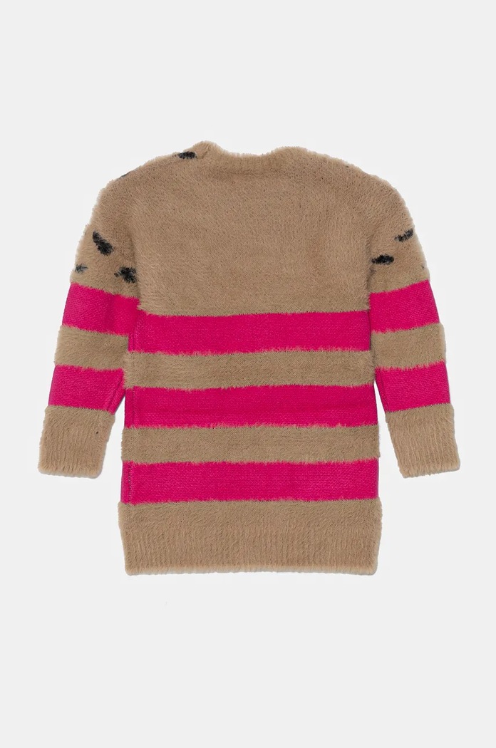 Παιδικό φόρεμα Pinko Up F4PIBGDR127 μπεζ AW24