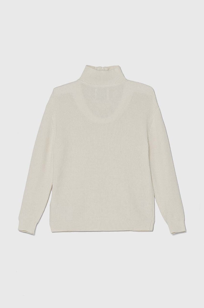 Băieți Calvin Klein Jeans pulover de bumbac pentru copii IB0IB02153.9BYH bej