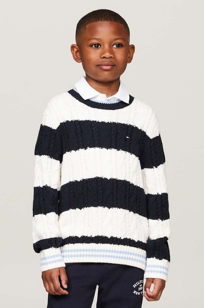 Tommy Hilfiger sweter dziecięcy pozostałe granatowy KB0KB09075.9BYH.128.176