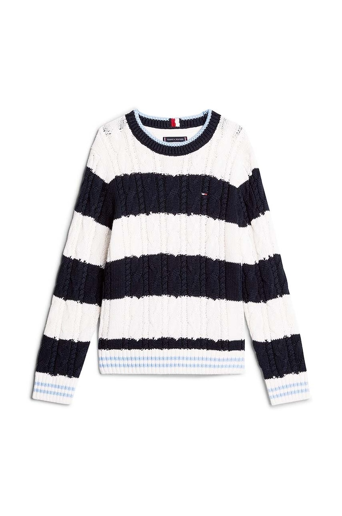 Tommy Hilfiger sweter dziecięcy KB0KB09075.9BYH.128.176 granatowy AW24