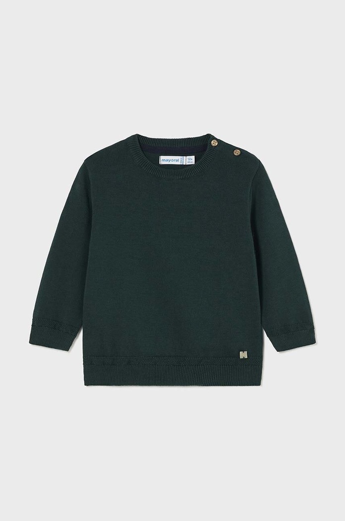 Mayoral sweter bawełniany niemowlęcy pozostałe zielony 309.3F.Baby.9BYH