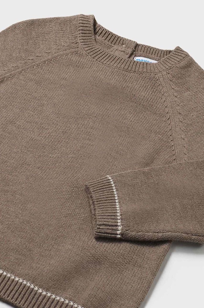 Mayoral sweter z domieszką wełny dziecięcy 351.3G.Baby.9BYH beżowy AW24