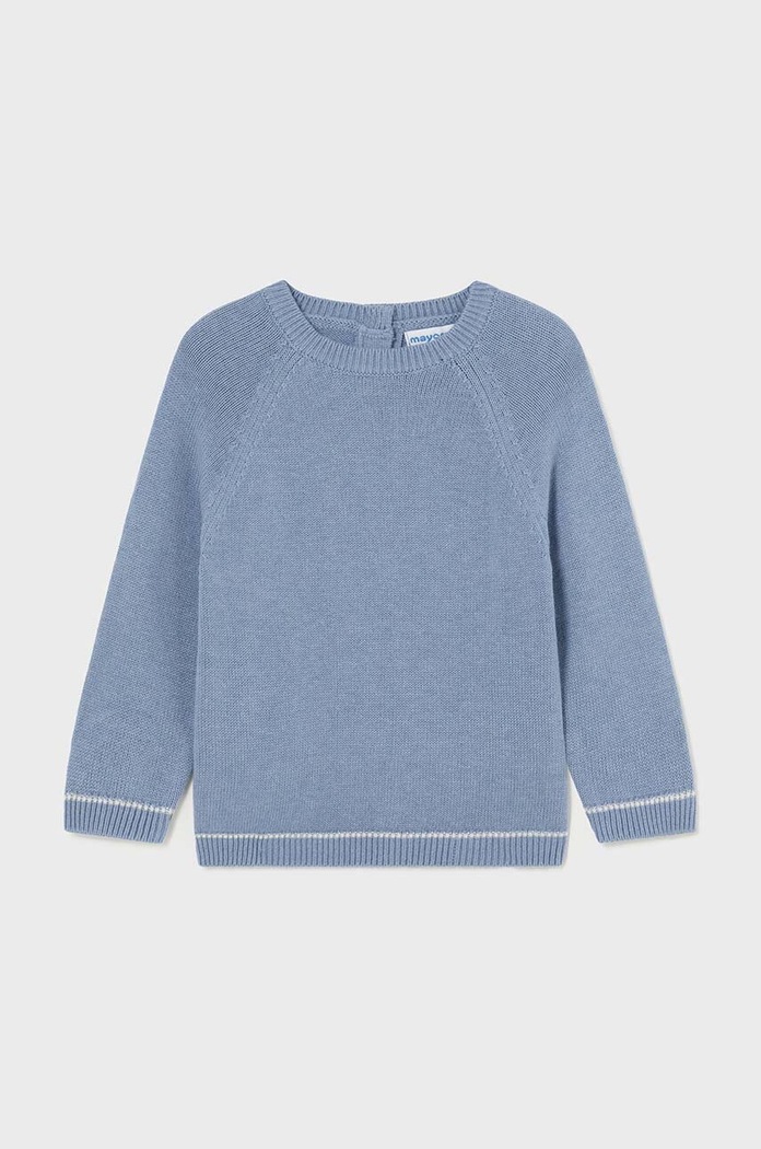 Mayoral sweter z domieszką wełny dziecięcy z domieszką wełny niebieski 351.3G.Baby.9BYH