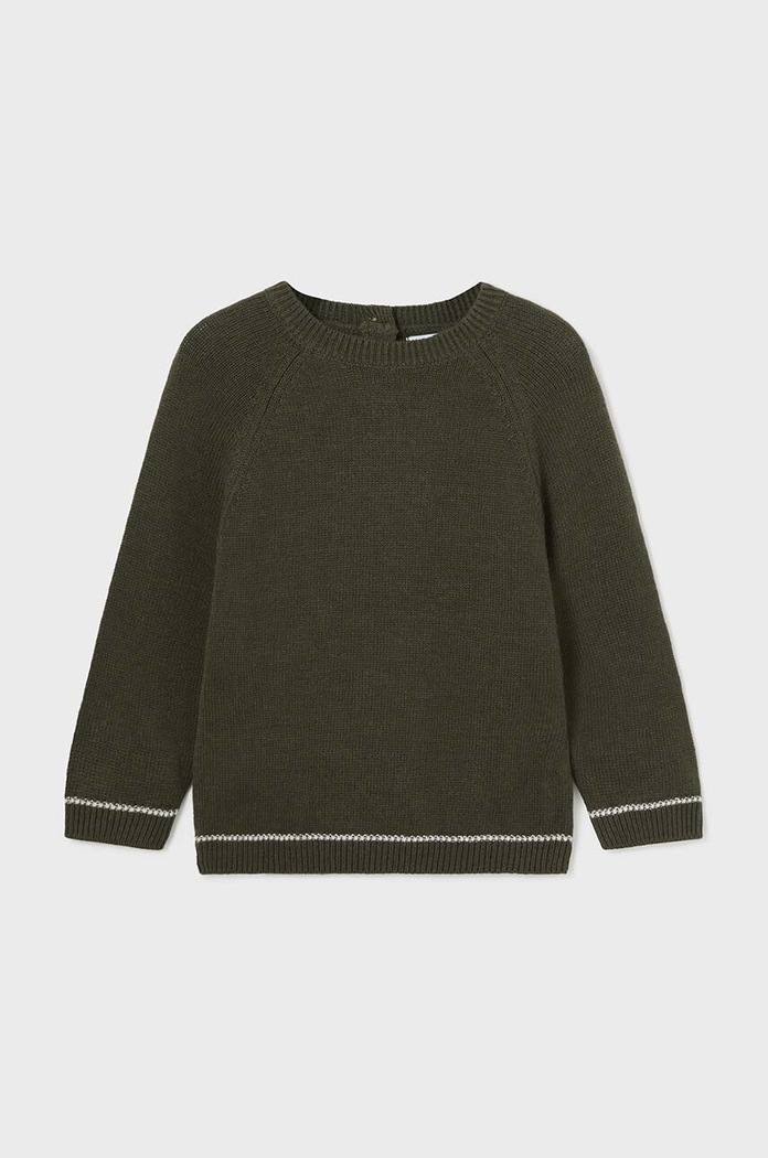 Mayoral sweter z domieszką wełny dziecięcy z domieszką wełny zielony 351.3G.Baby.9BYH