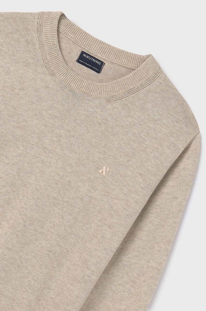 Mayoral sweter bawełniany dziecięcy 354.7C.Junior.9BYH beżowy AW24