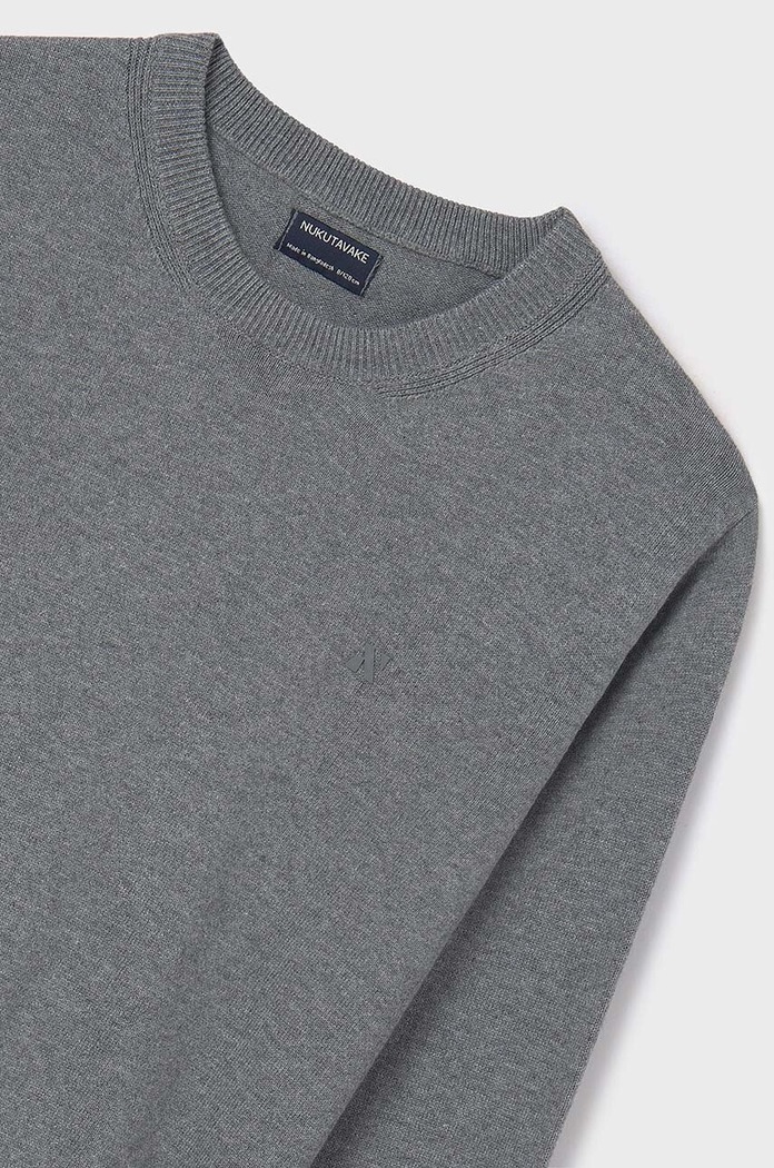 Mayoral sweter bawełniany dziecięcy 354.7C.Junior.9BYH szary AW24