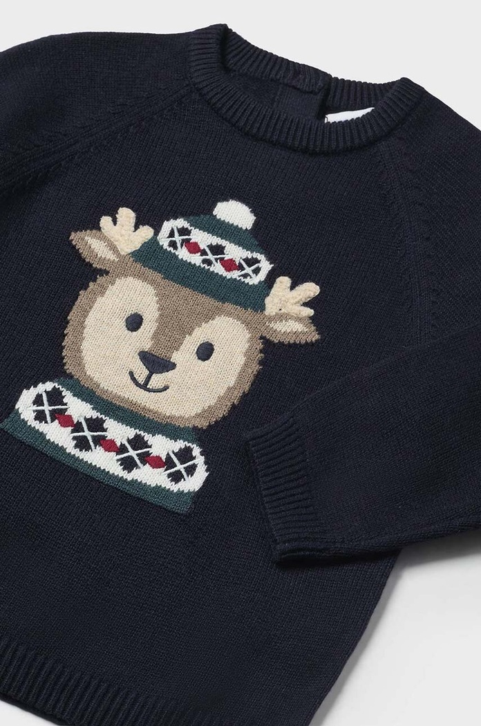 Mayoral Sweter z domieszką wełny niemowlęcy 2310.3A.Baby.9BYH granatowy AW24
