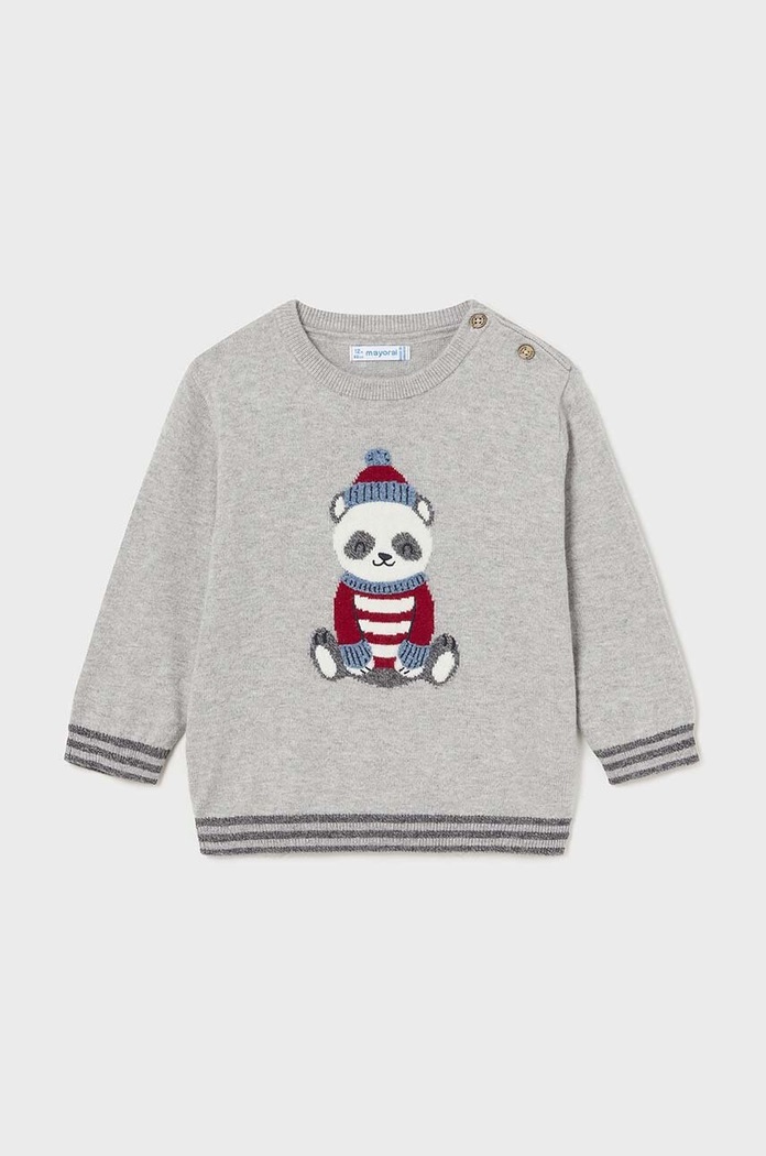 Mayoral sweter z domieszką wełny niemowlęcy 2313.3C.Baby.9BYH szary AW24