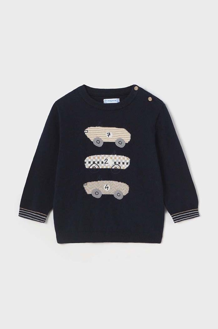 Mayoral Sweter z domieszką wełny niemowlęcy granatowy 2313.3C.Baby.9BYH