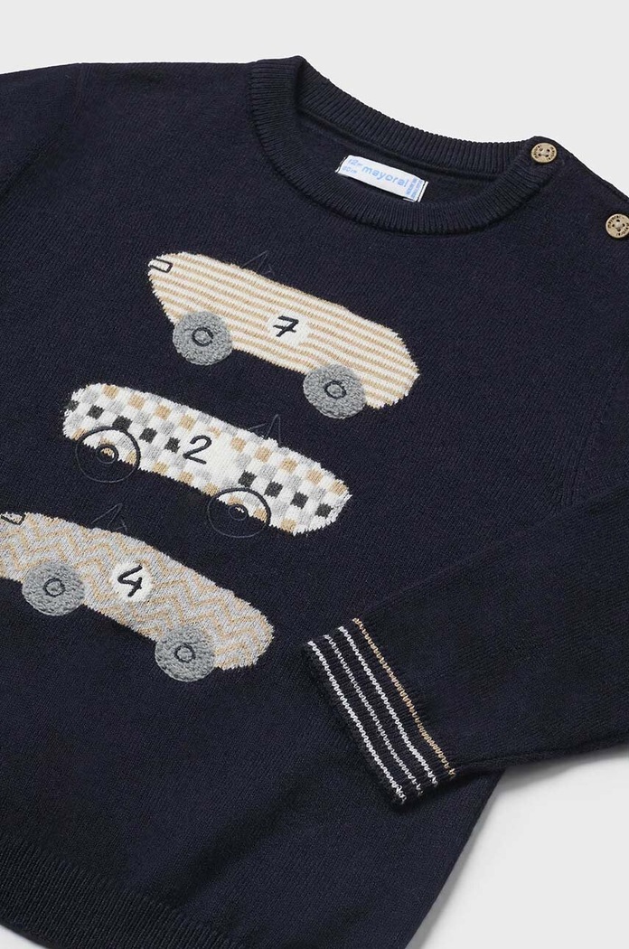 Mayoral Sweter z domieszką wełny niemowlęcy 2313.3C.Baby.9BYH granatowy AW24
