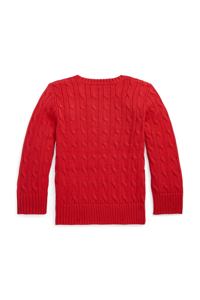 Chłopiec Polo Ralph Lauren sweter bawełniany dziecięcy 322702674043 czerwony