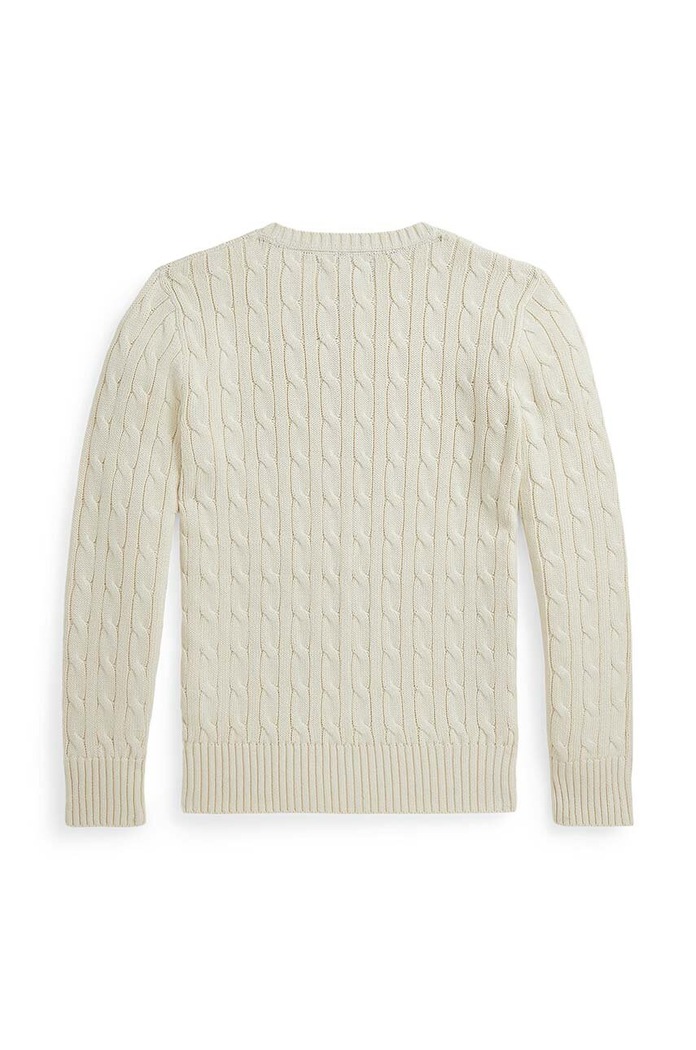 Παιδικό βαμβακερό πουλόβερ Polo Ralph Lauren 323702674068 μπεζ AW24