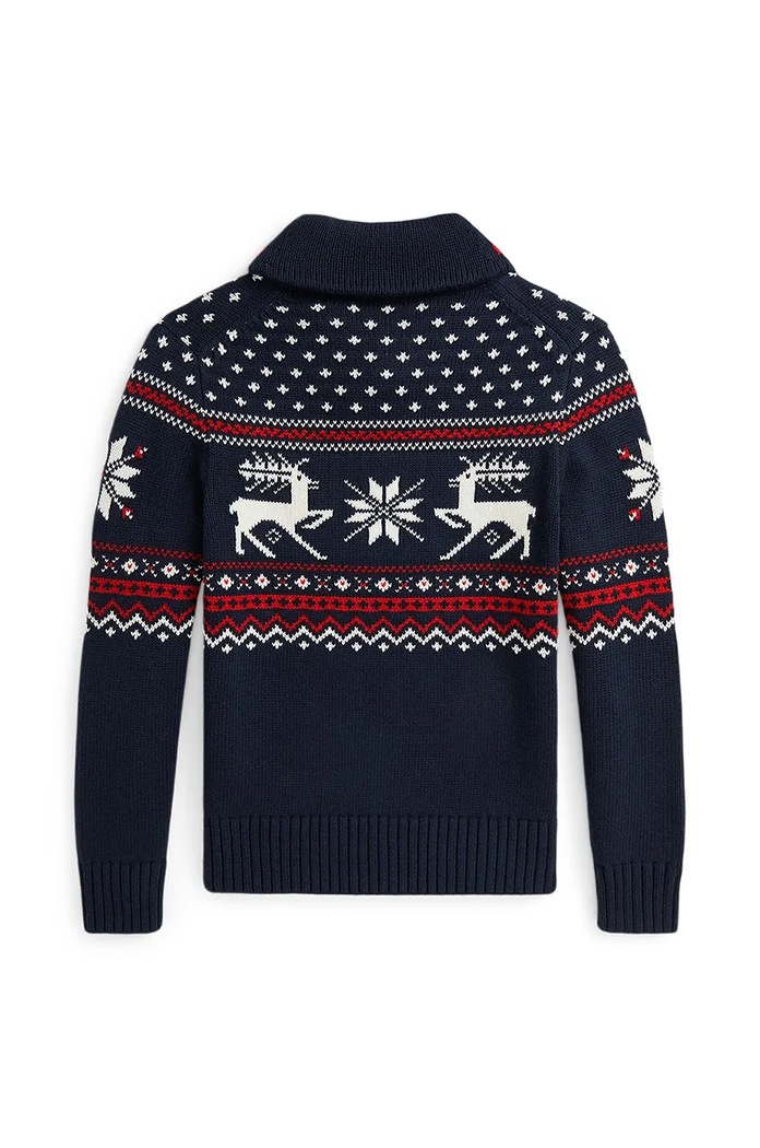 Polo Ralph Lauren Παιδικό πουλόβερ από μείγμα μαλλιού Polo Ralph Lauren 323951375001 σκούρο μπλε AW24