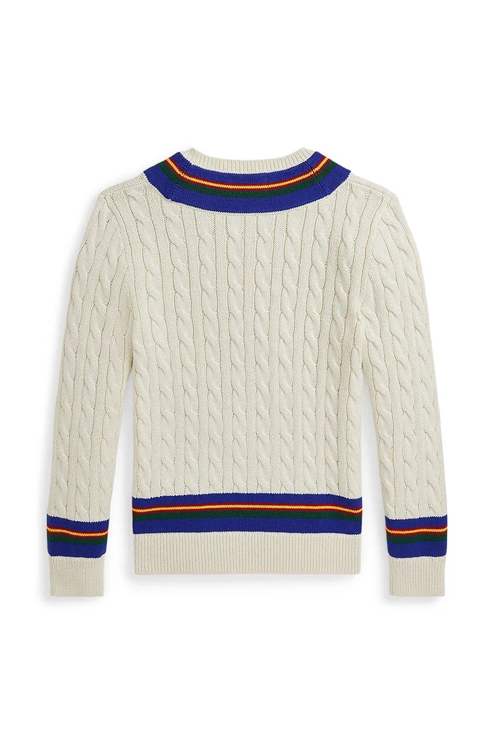 Αγορίστικα Polo Ralph Lauren Παιδικό βαμβακερό πουλόβερ Polo Ralph Lauren 323951447001 μπεζ