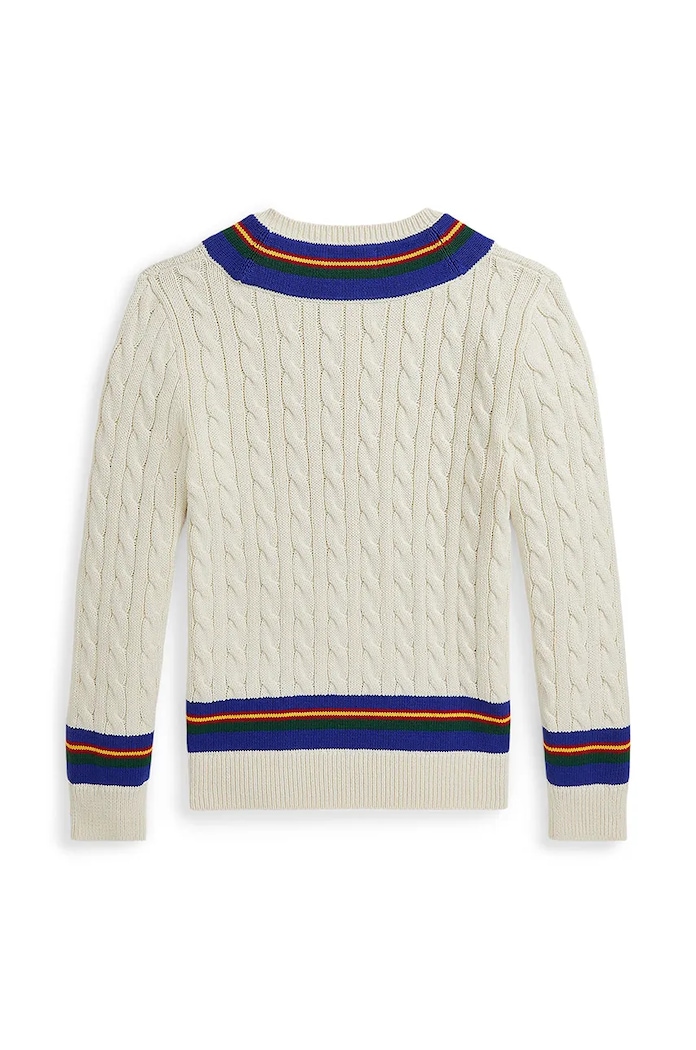 Αγορίστικα Polo Ralph Lauren Παιδικό βαμβακερό πουλόβερ Polo Ralph Lauren 323951447001 μπεζ