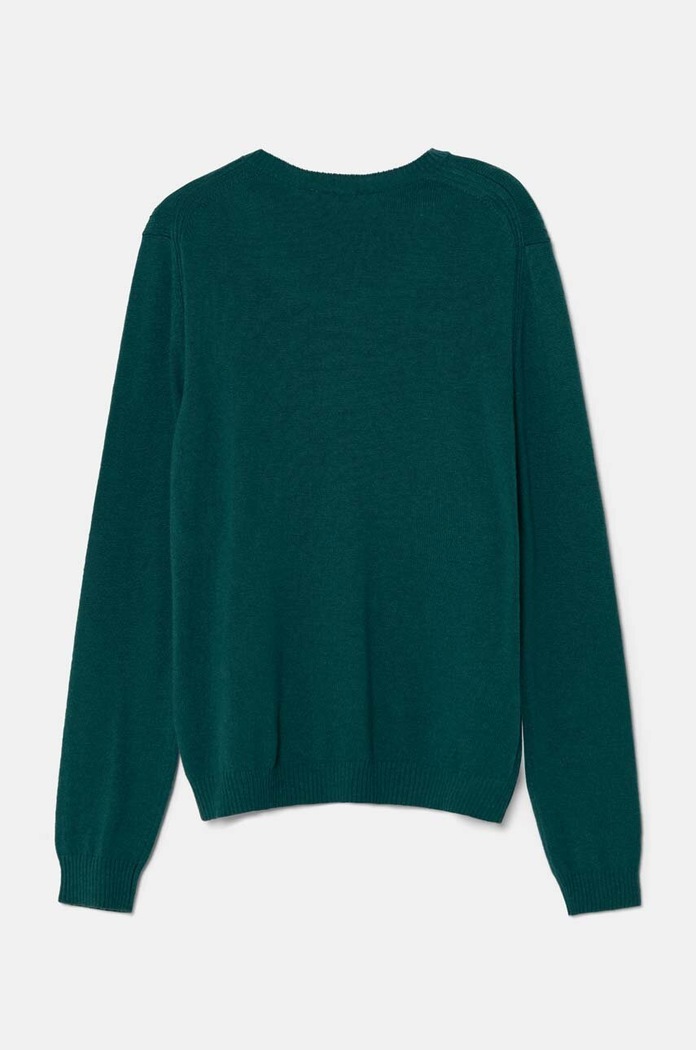 United Colors of Benetton sweter z domieszką wełny dziecięcy 1032C106W.G.Seasonal zielony AW24