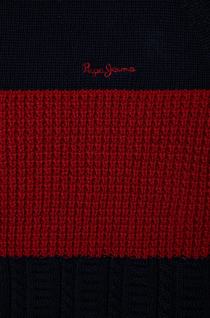 Chłopiec Pepe Jeans sweter bawełniany dziecięcy DALMAR PB701229 czerwony
